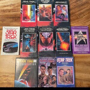 Star Trek Large VHS DVD Book Lot Motion Picture Where No Man Cage Generations